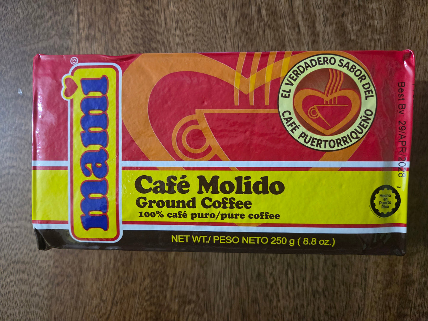 Café Mami Puerto Rico Pure Ground Coffee Brick (8.8oz)
