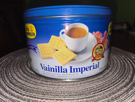 Royal Borinquen Vainilla Imperial Crackers 20 oz | Authentic Puerto Rican Crackers