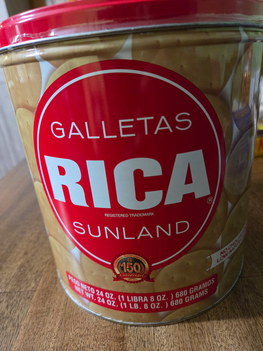 Rica Sunland Crackers – 24 oz Tin