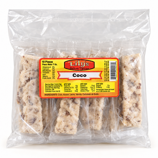 Lily’s Dulces Típicos de Coco – 10 Pieces | 7 oz