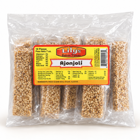 Lily’s Ajonjolí Sesame Candy – 10 Pieces | 7 oz